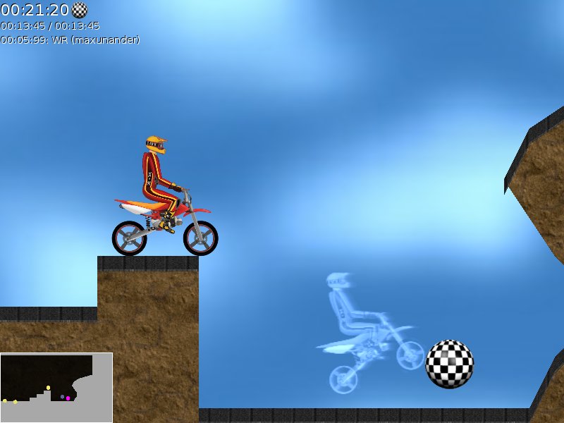 Geschicklichkeitsspiel für Linux Motorrad XmotoTrail
