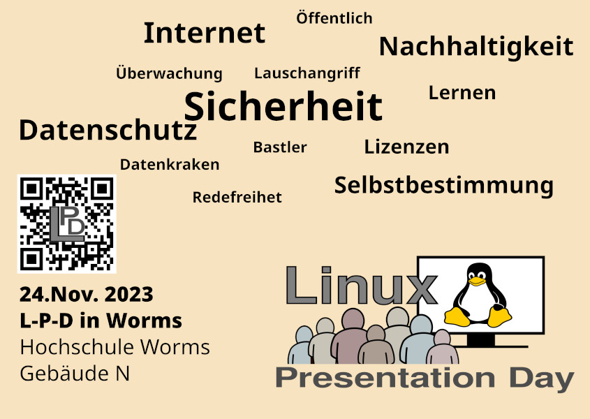 Offizielles Plakat Linux Presentation day 23.2 in Worms